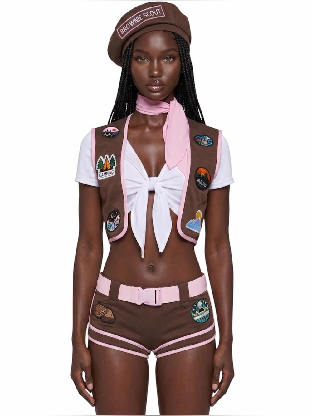 NWT Dolls Kill Trickz N' Treatz Adventure Brownie Scout Costume LARGE (Medium)